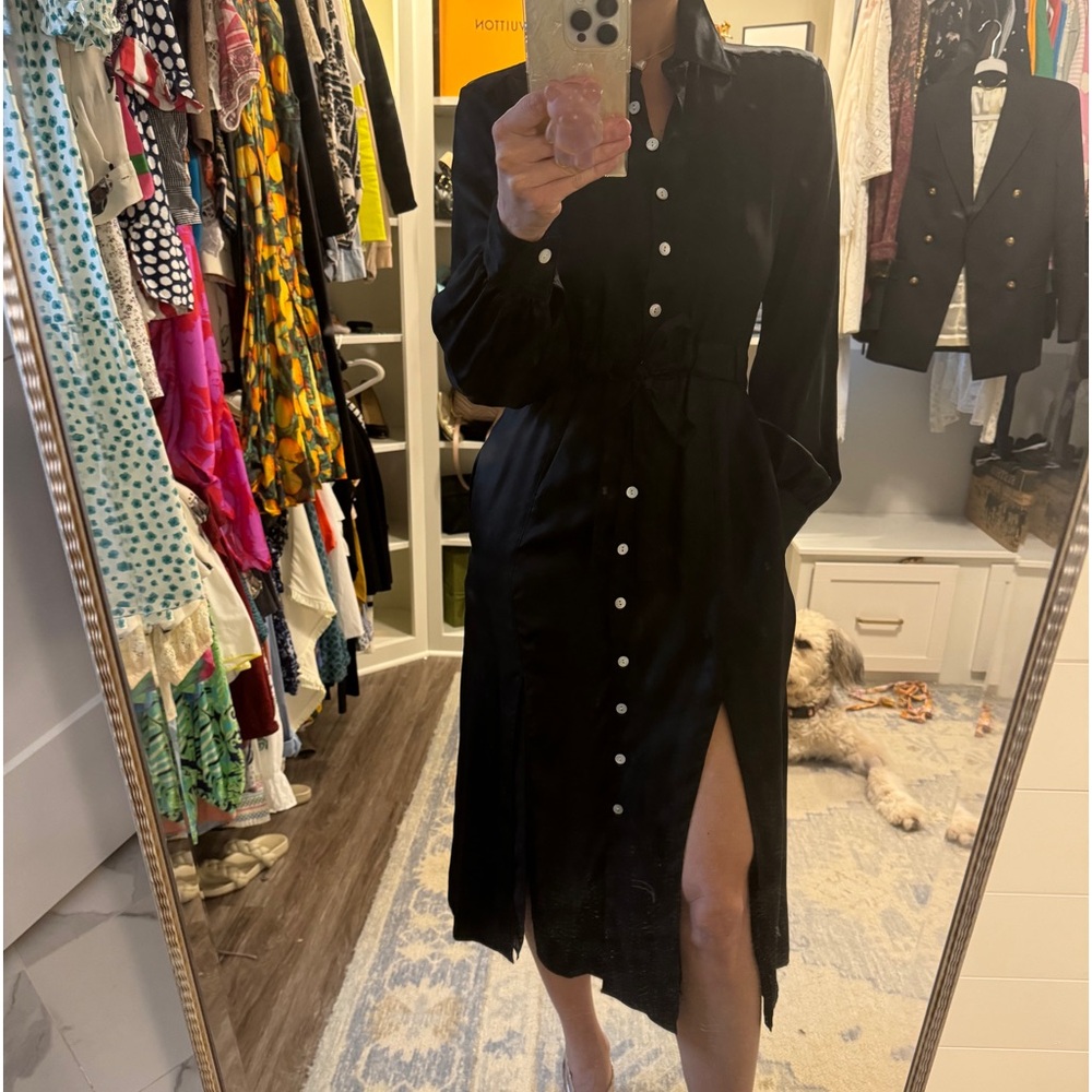 Cinq a sept dress size 00 (will fit up to a 2/small 4); black EUC with slits
